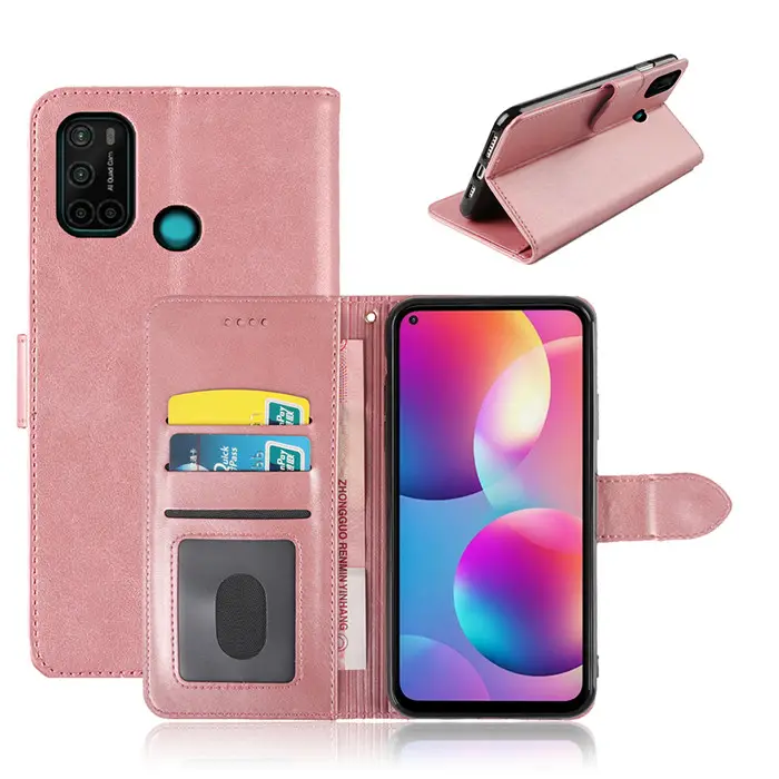 Housse à rabat pour Vsmart Live 4, étui de téléphone portable en cuir TPU + PU noir mat antichoc pour Vsmart Aris Pro Star 5 Active 3 Joy 4