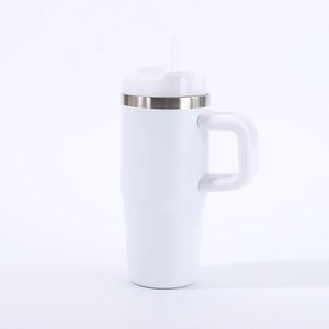 Car <b>Mug</b> Handle Travel 14oz Tumbler Insulated Stainless Steel Double Wall Cup Lid Straw Non-Slip - Product Image 1