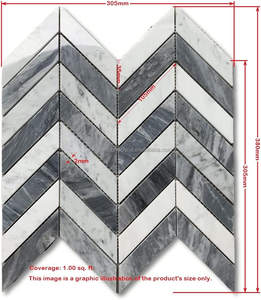 <span class=keywords><strong>Carrelage</strong></span> de mosaïque de marbre <span class=keywords><strong>blanc</strong></span>, 1x4 pouces, mélange de marbre <span class=keywords><strong>blanc</strong></span>, de couleur grise <span class=keywords><strong>et</strong></span> noire, bardilo rodé, <span class=keywords><strong>Chevron</strong></span>, pierre à chevrons, dosseret de douche - Product Image 5