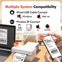 Impresora de Etiquetas Térmicas Mini GD985 A4 de Alta Velocidad, Portátil, Multifuncional, Sin Necesidad de Tinta, 203DPI, 1 Año de Garantía, en Stock para Pequeñas Empresas
