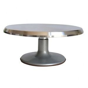Herramienta Giratoria Redonda de Aleación de Aluminio Plateada para Decoración de Pasteles de Cumpleaños y Bodas, Venta al Por Mayor Personalizada - Product Image 3