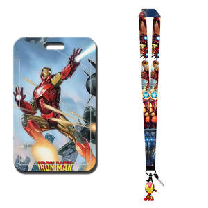 Porta Tarjetas de Identificación de Autobús de Alta Calidad con Diseño de Anime, Impresión por Transferencia de Calor, Cordón para Tarjeta de Estudiante, Iron Man - Product Image 5