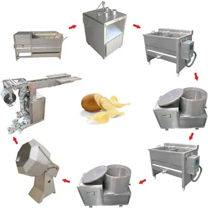 Scherpe Vinger Frituren Zoete Machines Gebakken Snack Compleet Automatische Frieten Productielijn Chips Making Apparatuur