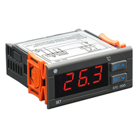 Contrôleur de température noir Offre Spéciale Affichage LED électronique STC-300 Mini thermostat numérique sur condensateur pour chambre froide