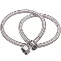 Tuyau d'eau flexible tressé en acier inoxydable 304, filetage mâle-femelle, anti-explosion, anti-fuite, pour robinet de toilette, chauffe-eau