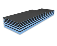 Panneau extrudé XPS renforcé en gros d'usine support isolé à la pression en polystyrène 0.030W/mK conductivité thermique 600-700KPa