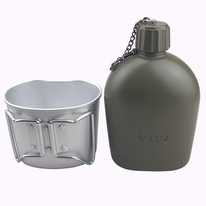Free sample Hot Selling Portable Outdoor 1L Aluminum Water Canteen Set with <b>Lunch</b> Box Cover Lid & Storage <b>Bag</b> for Camping Hiking - Product Image 5