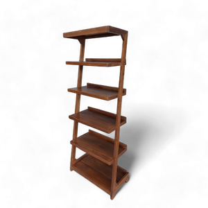 Librero de Madera de Teca Sólida Hecho a Mano, Estilo Contemporáneo Versátil, Mueble Antiguo para Sala de Estar, Oficina en Casa o Comedor - Product Image 1