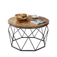 Table basse gigogne nordique en bois blanc et métal doré, faite à la main, de luxe moderne, non pliable, pour salon