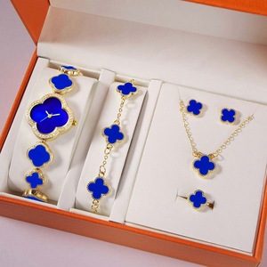 Petal Four-leaf Clover <strong>Women's</strong> <strong>Watch</strong> and Bracelet <strong>Set</strong> Different Color Ladies <strong>Watch</strong> and Bracelet <strong>Set</strong> for Gift - Product Image 4