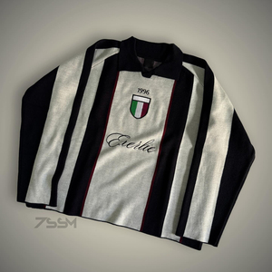 Camicia Polo da uomo in cotone personalizzato stile stile oversize t-Shirt ricamata maglieria a righe verticali camicia a maniche lunghe per gli uomini - Product Image 1