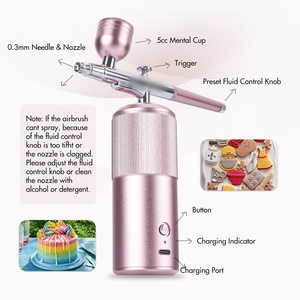 Kit d'aérographe sans fil avec compresseur-Aérographe portable pour ongles, décoration de biscuits à gâteaux, maquillage, barbier, <span class=keywords><strong>peinture</strong></span> de modèle - Product Image 5