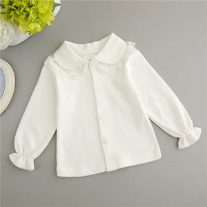 Mercato all'ingrosso Casual risvolto abbigliamento per bambini vestiti per ragazze camicia a maniche lunghe con fiori per bambini - Product Image 1