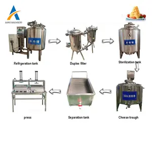 A linha de produção completa de queijo a mais recente tecnologia equipamentos de processamento de queijo margarida