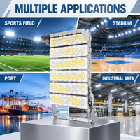 Projecteur LED 1500W AC IP66 Résistant aux intempéries Multiples angles de faisceau Durée de vie 50000H Stade Port Industriel Extérieur