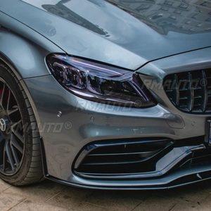 5Pcs Car Front Bumper Lip Diffuser Spoiler <b>Splitter</b> for Mercedes-Benz C-class W205 C205 S205 C63 C63s Only AMG 2015-2022 - Product Image 6