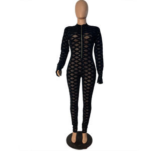 Manches longues velours attaché <span class=keywords><strong>combinaison</strong></span> <span class=keywords><strong>pantalon</strong></span> Stretch automne automne vraie taille chic combinaisons une pièce combinaisons pour femmes 2021 - Product Image 2