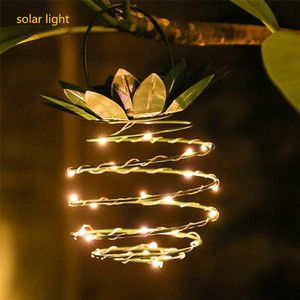 Luz Led nocturna impermeable para exteriores, lámpara colgante Solar con forma de <span class=keywords><strong>piña</strong></span> para jardín, decoración familiar de Año Nuevo - Product Image 6