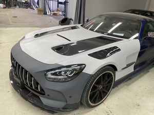 Kit de carrocería de carbono seco + PP para <span class=keywords><strong>Mercedes</strong></span> Benz AMG GT GTS <span class=keywords><strong>GTR</strong></span> actualización negro Serie coche parachoques capó Spoiler guardabarros rejilla ajuste perfecto - Product Image 3