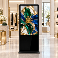 Kiosque LCD sur pied AIYOS pour intérieur avec écran tactile et assistant vocal IA en option pour concierges d'hôtel et services clients