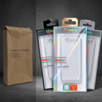 Boîte d'emballage personnalisée pour téléphone portable en PVC avec fenêtre transparente, design pliable à suspendre, estampage à chaud personnalisable, impression UV