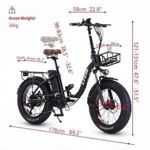 20 * 4-inch tire lithium alloy <b>frame</b> hydraulic disc brake LCD display 48V 18Ah lithium battery folding electric <b>bicycle</b> - Product Image 5