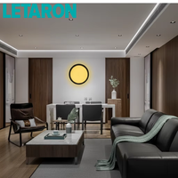 Plafonnier LED intelligent moderne ultra-mince à intensité variable, en aluminium, blanc, pour montage en surface, pour intérieur
