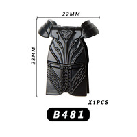Casque de chevalier médiéval, armure, armes militaires, figurines de soldats, accessoires, blocs de construction, jouets pour enfants B071-B558