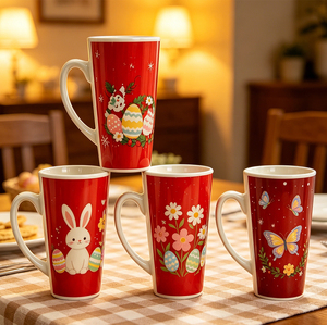 Taza de Cerámica con Estampado de Flores Silvestres de Primavera, Margaritas, Flores de Cerezo y Lavanda, 11 oz, Linda Taza de Café con Diseño Floral de Mariposas y Abejas, para las Fiestas - Product Image 6