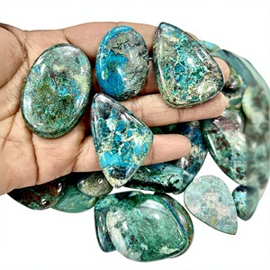 Chrysocolla Cabochon ธรรมชาติพลอยหลวมคริสโซโคลลาสีเขียวรูปร่างผสม - Product Image 1