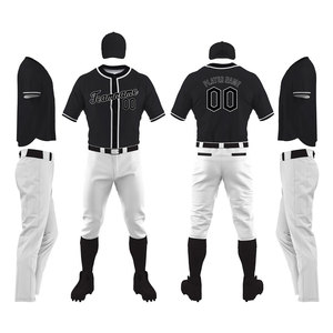 Ropa de béisbol y softbol de color sólido con logotipo personalizado impreso de la mejor calidad, conjuntos al por mayor transpirables y a un precio razonable - Product Image 1