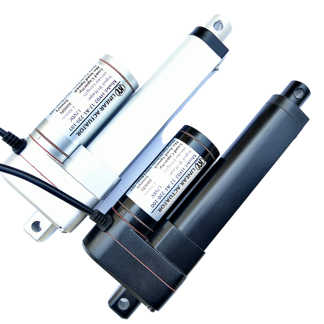 Customized DC 12V Linear Actuator 100-300mm Stroke 1000-3000N Load Gear Motor Flange Mount for Home Appliance & Fan OEM