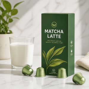 Thé en dosettes Matcha Detox pour la perte de poids |   Capsules de thé vert pour booster le métabolisme |   Idéal pour les régimes cétogènes et végétaliens - Product Image 1