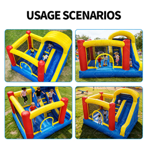 Château <span class=keywords><strong>gonflable</strong></span> aquatique AirFunPro pour enfants, toboggan aquatique, château <span class=keywords><strong>gonflable</strong></span> blanc en PVC, mini combo pour 10 personnes, installation facile - Product Image 4