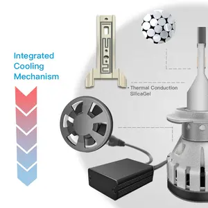 ปรับแต่งขายส่ง 6000 พันสีขาว Q3 led ไฟหน้าสูงหลอดไฟต่ํา super Bright H1 H3 H4 H7 H11 H13 LED ชุดไฟหน้า