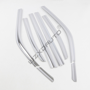 WZXD Side <b>Window</b> Deflectors Car <b>Window</b> Rain Wind Guards Chrome Trim <b>Vent</b> Visor for LAND CRUISER - Product Image 4