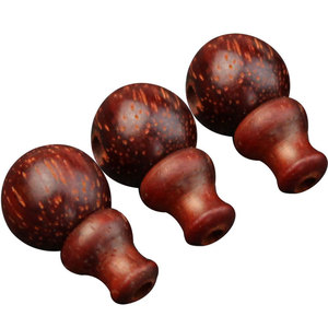 ลูกปัดไม้โรสวูดอินเดียสามทาง ขนาด 8 มม. ลายไม้กลม สำหรับทำสร้อยข้อมือ DIY - Product Image 3