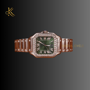 Montre en diamant Moissanite sophistiquée pour femmes avec des matériaux de qualité supérieure et une beauté intemporelle avec un attrait et une brillance de luxe - Product Image 1