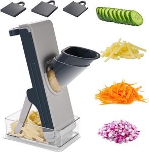 Kitchen Gadget Stainless Steel Blade Manual <b>Vegetable</b> Fruit <b>Chopper</b> Grater Potato Cutter Mandoline Slicer Shredder Carton - Product Image 1