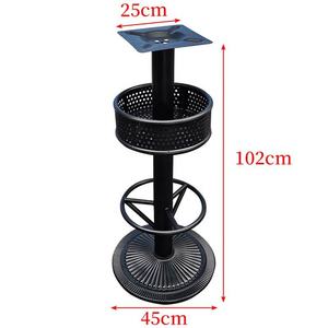 Base de Mesa de Bar de Metal Resistente y Contemporánea con Cesta de Almacenamiento, Pata de Mesa de Acero para Uso en Exteriores, Hospitales, Cafés y Restaurantes - Product Image 2
