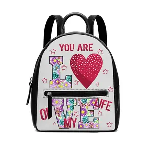 Hot Sale School Mini Pu Leather Custom Printing Backpack Women Fashion Backpack Purses Small School Bags For Girls Travel Bag