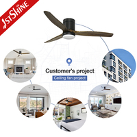 Ventilador de Techo Inteligente 1stshine de 52 Pulgadas, Montaje Empotrado, Control por Aplicación Wifi, Compatible con Control por Voz, Motor DC Inteligente, con Luz LED
