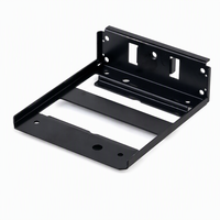JinLi DC002 Pièces d'emboutissage progressif OEM personnalisées, supports de montage soudés en acier au carbone avec revêtement noir en poudre pour l'automobile