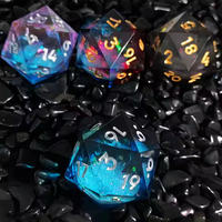 Plus de 10 styles disponibles – Dés géants D20 en résine à cœur liquide et bords tranchants, vente en gros, pour les amateurs de jeux de rôle D&D
