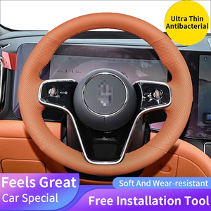 Accessoires de voiture, décoration intérieure, housse de volant en cuir artificiel cousue à la main pour <span class=keywords><strong>AITO</strong></span> M9 - Product Image 5