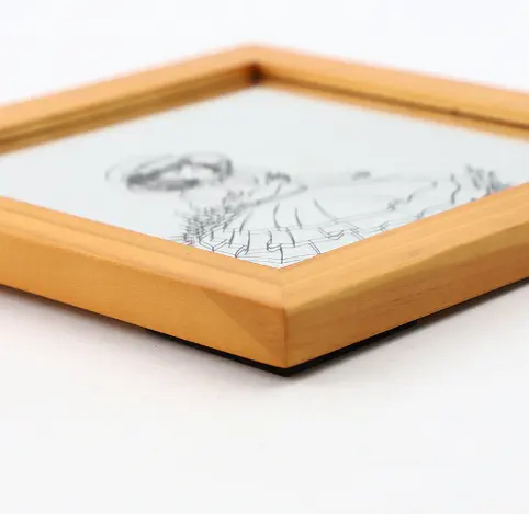 Cartoon Square Holz ständer Kinder dekorative kleine Rahmen