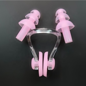 Bouchons <span class=keywords><strong>d</strong></span>'<span class=keywords><strong>oreille</strong></span> et pince-nez en silicone réutilisables <span class=keywords><strong>pour</strong></span> la natation Vente en gros - Product Image 4