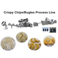 Machine à fabriquer des bâtonnets de salade frits, des bugles et des croûtes de riz, extrudeuse à double vis, ligne de production de snacks pour usine alimentaire