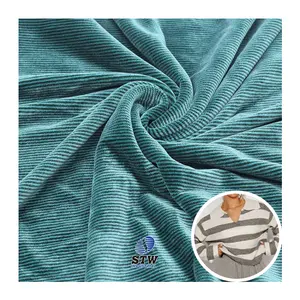 Factory Made Cutting Stripe 95%polyester 5%spandex Wholesale Velboa/Velour Super Soft Velvet