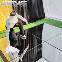Piste de danse en verre miroir pour mariage, allée de cérémonie